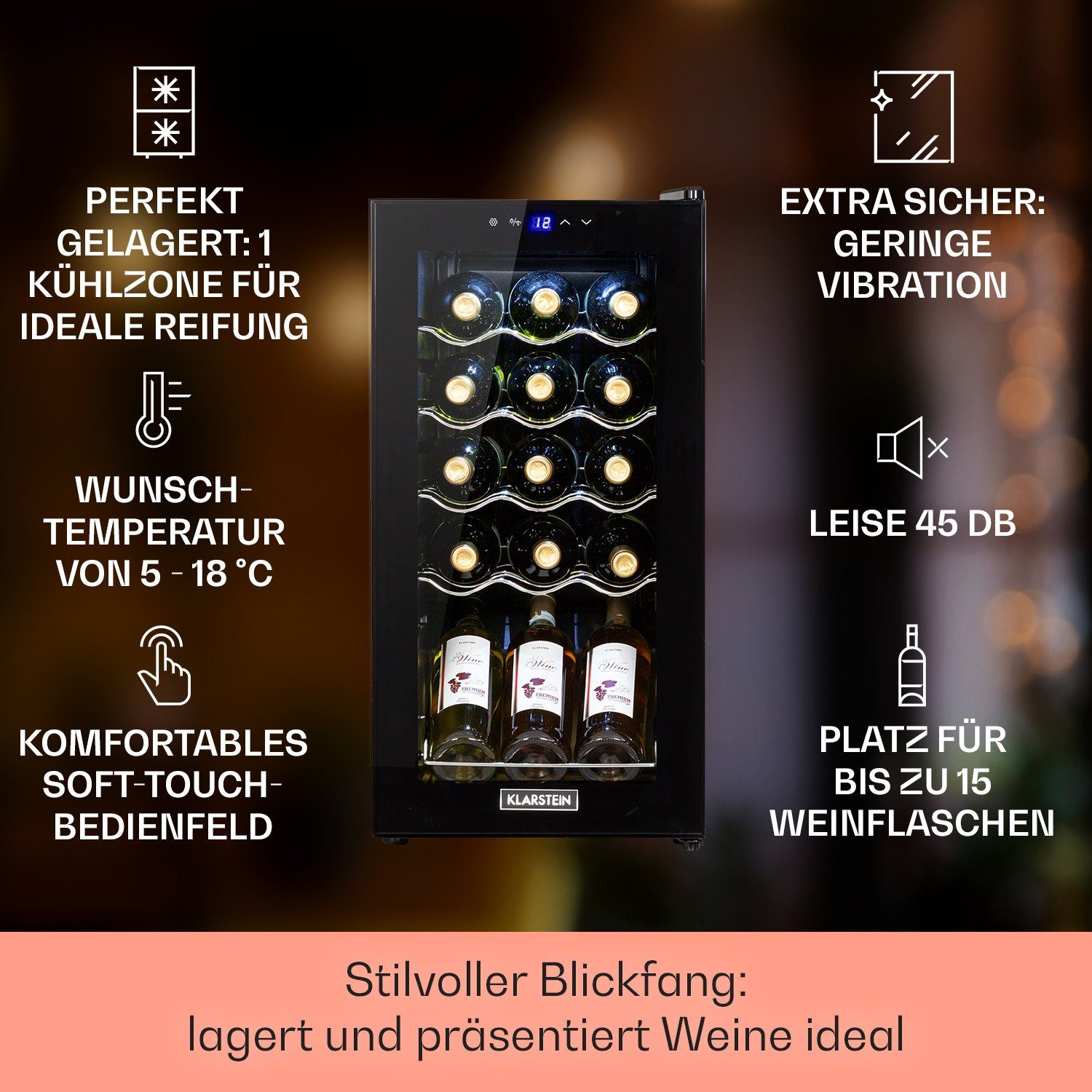 Weinkühlschrank Shiraz 15 Slim Uno