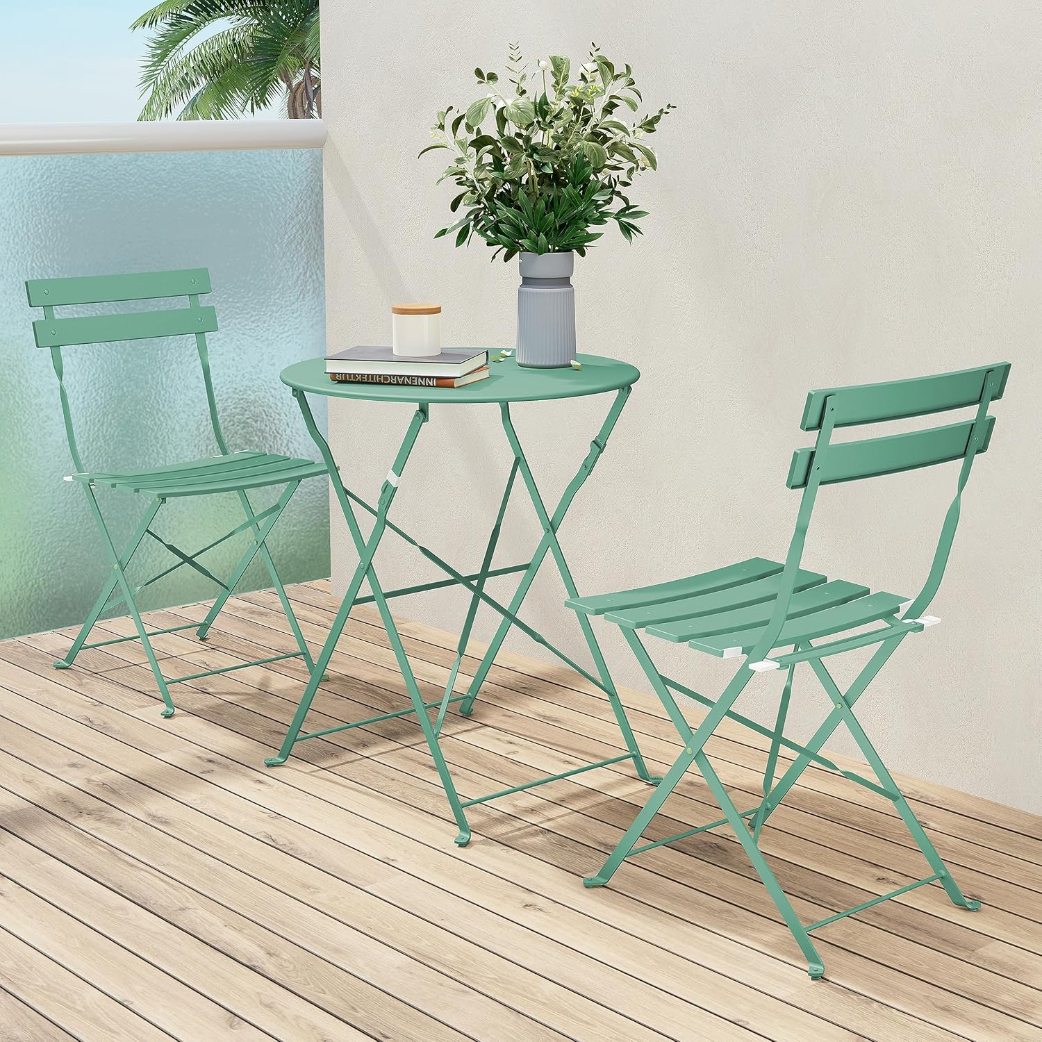 3-Piece Bistro Set Folding Outdoor Furniture Sets