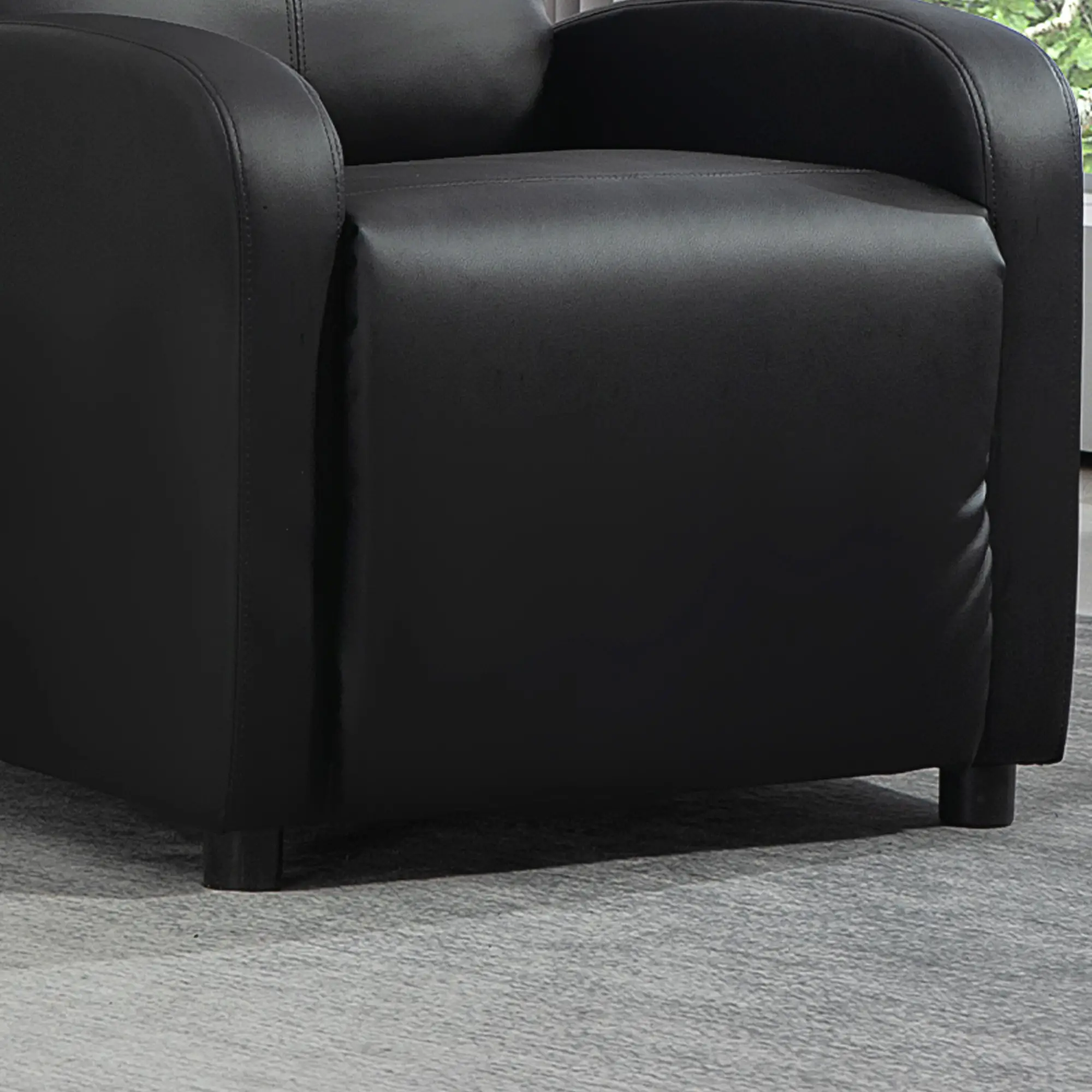 HOMCOM Relaxfauteuil, tv-stoel met ligfunctie, dik gestoffeerd