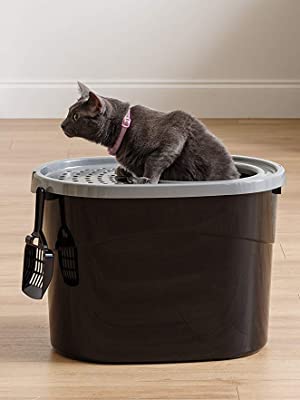 Lettiera per gatti con coperchio a fori - Top Entry Cat Litter Box TECL-20