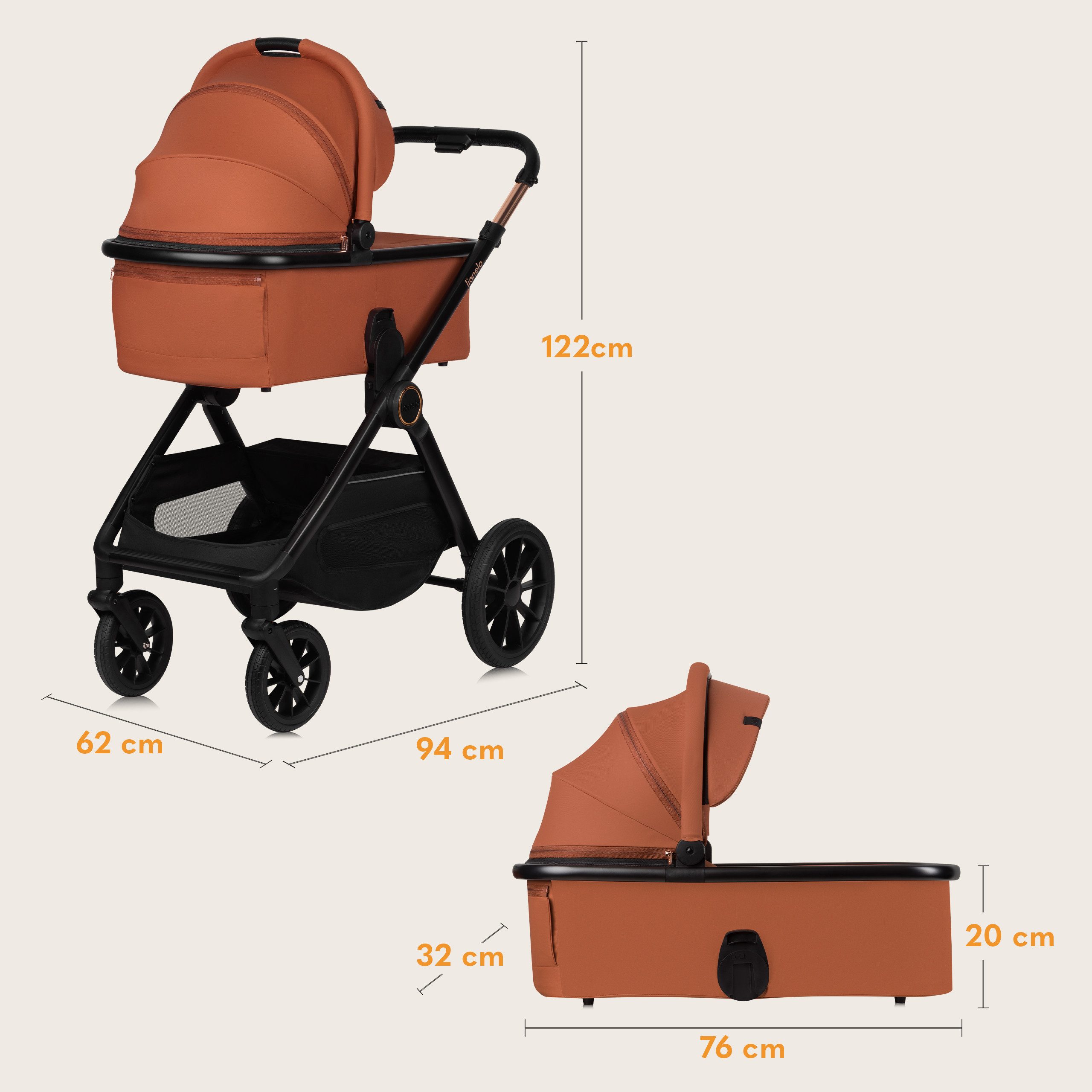 Kombi-Kinderwagen LAYLA 3IN1