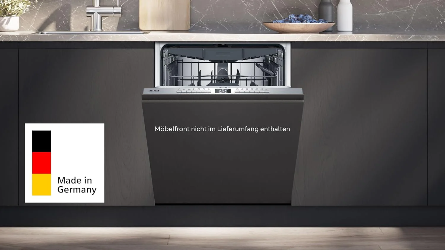 Siemens SN63EX14VE, iQ300 Smarter Geschirrspüler, Vollintegrierte Spülmaschine mit Besteckschublade, 60 cm, Auto Türöffnung dank autoOpen dry, Besonders leise durch iQdrive-Motor, infoLight aquaStop