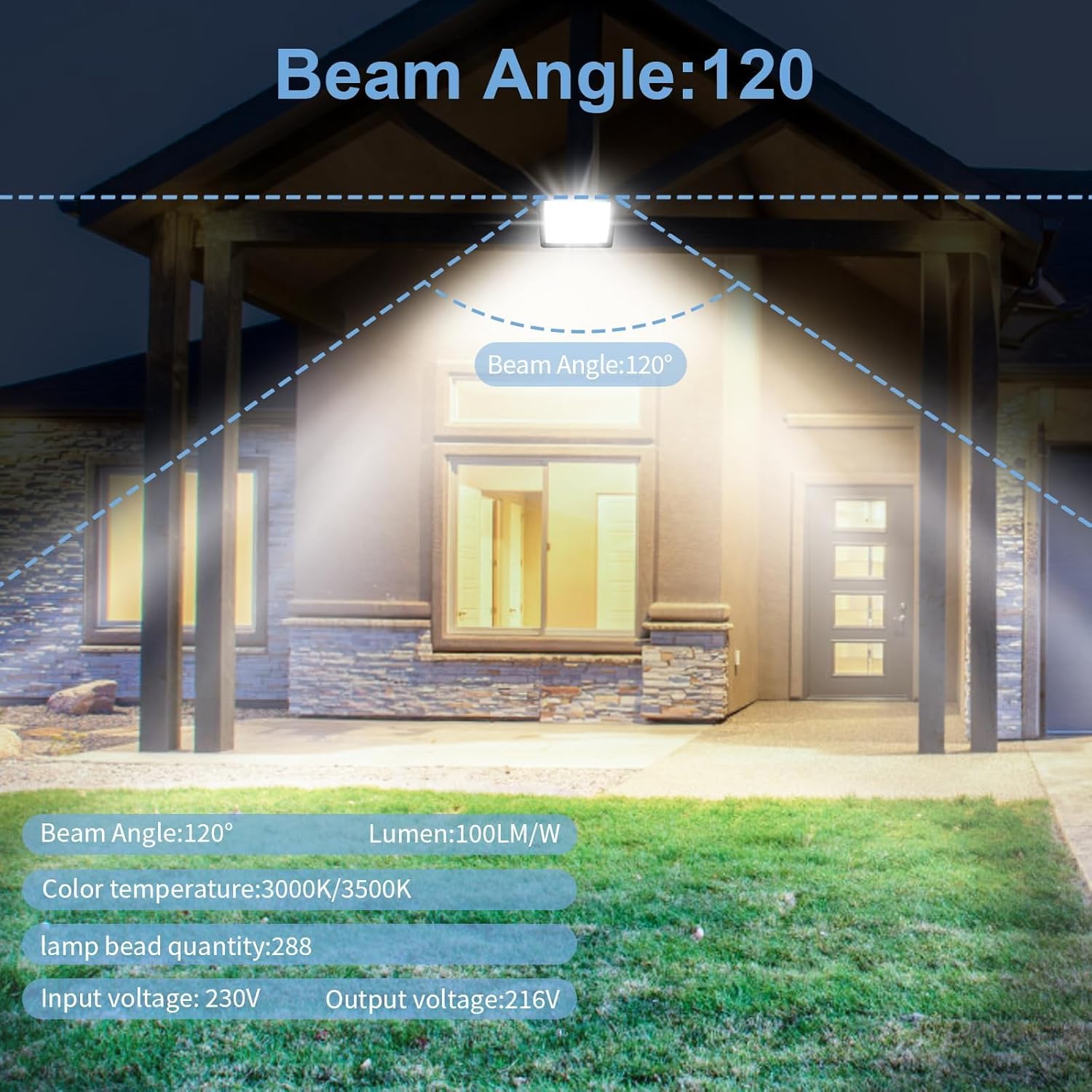 LED Strahler Außen 200W 8PCS-IP66 Wasserdicht Fluter-3000K 20000LM Superhell LED-Strahler für Hinterhof, Garage, Flur,Garten