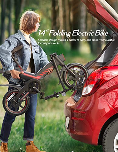 2025 Vouwbare Elektrische Fiets Sailnovo 14'' voor Volwassenen en Tieners, met Ingebouwde Lithium-Ion Batterij