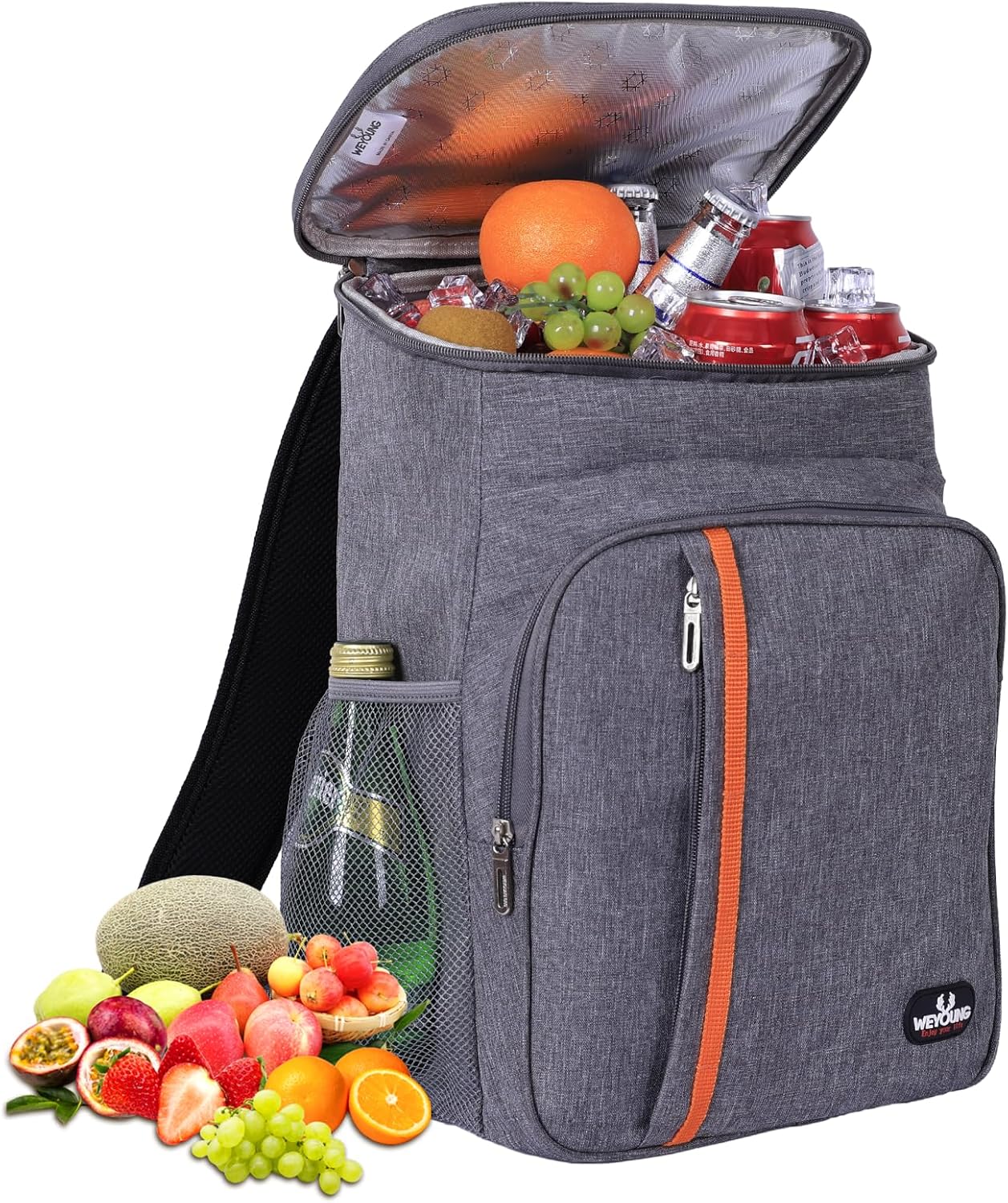 23L Thermal Cooler Backpack, Insulated Lunch Bag Portable Thermal Cooler Backpack, Keeps Food Hot or Cold, Day Trip to the Park, Picnic, BBQ, Events
