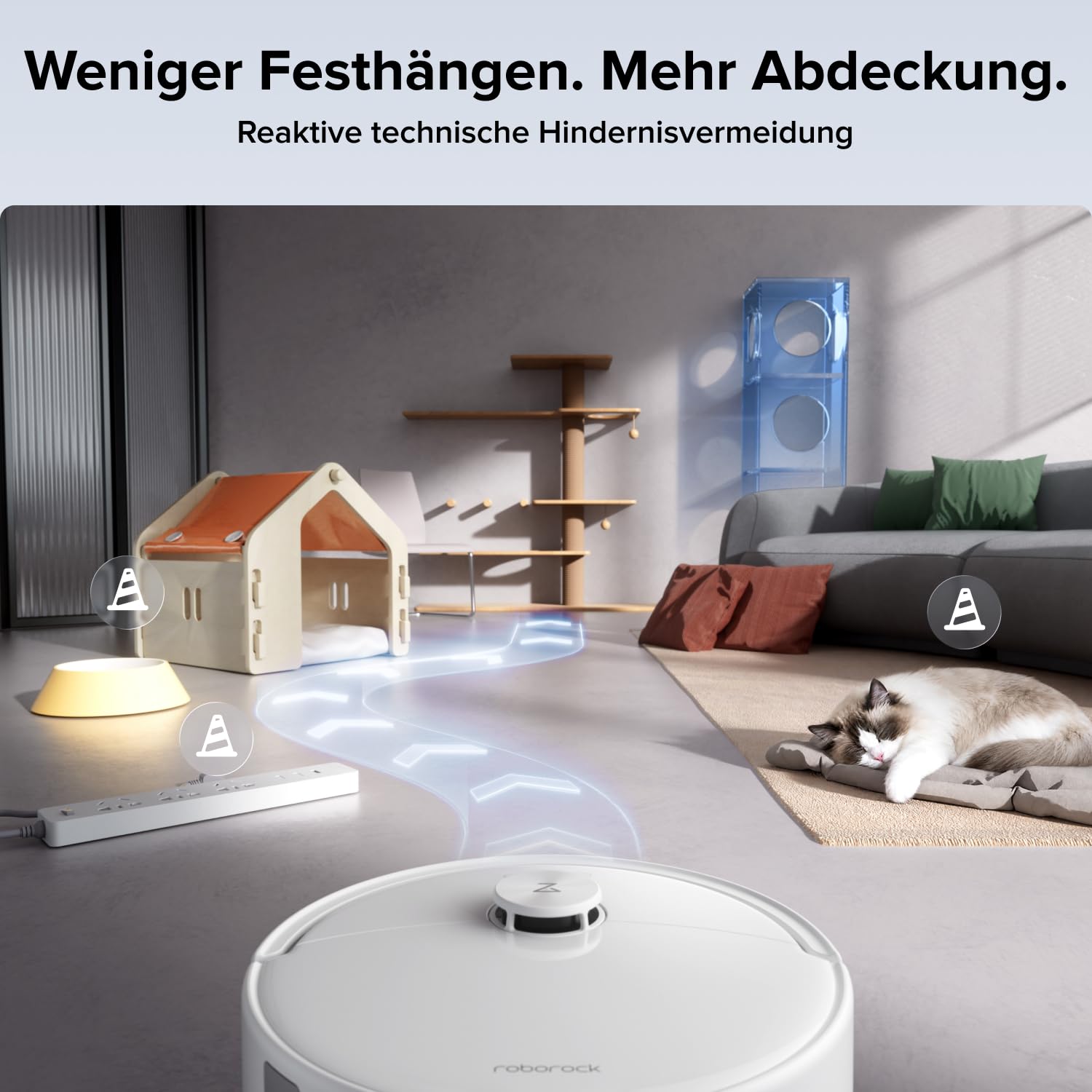 Saugroboter mit Wischfunktion Qrevo 2 Pro, 25.000 Pa Saugkraft, Absaugstation mit Heißwasserwischen und 75°C Moppreinigung