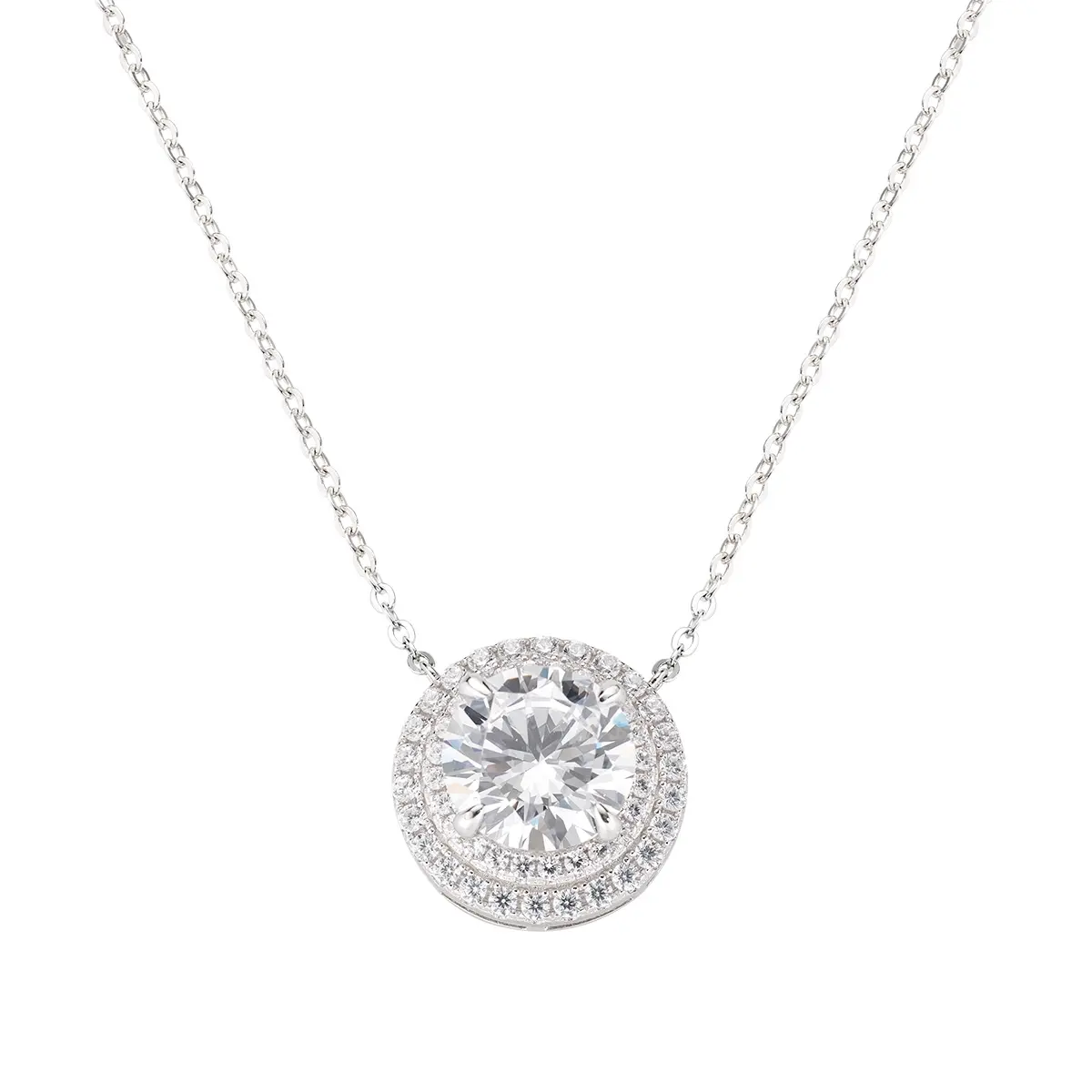 Collana Amen ciondolo cupola pietra bianca con zirconi NPUBBBZ