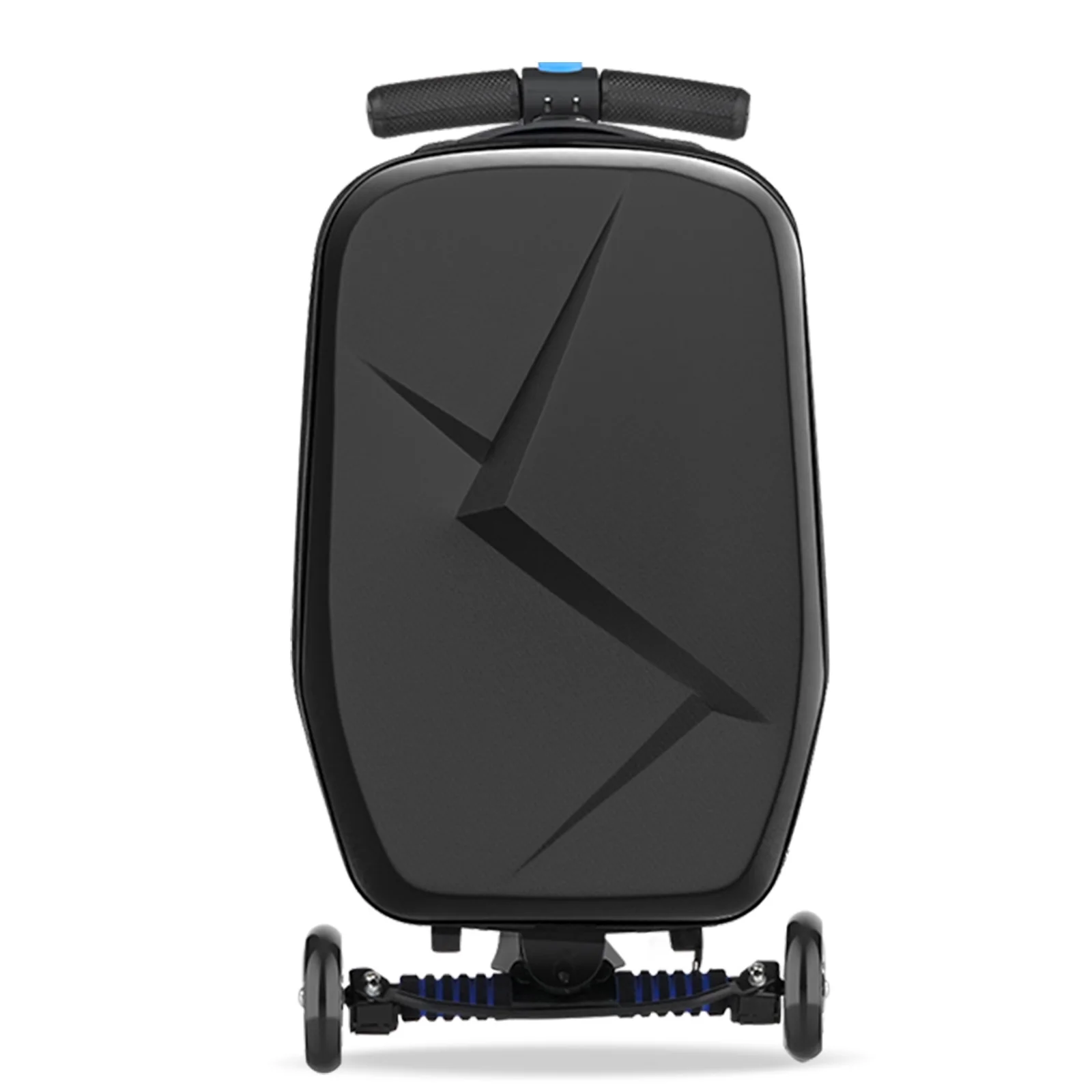 Advwin Scooter Luggage for Kids & Adults, Hardside Ride on Suitcase for Kids Ages 4-15 Multifunctional Lightweight Foldable Carry on Luggage with Wheels Ride on for Children Teenagers, Pink