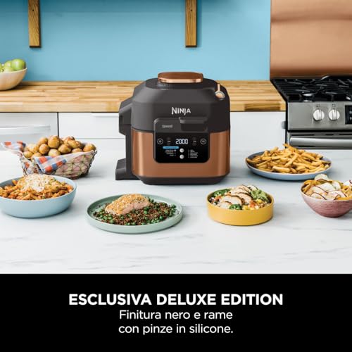Ninja Speedi Pentola Elettrica Rapida 10 in 1, Friggitrice ad Aria, 5,7 l, Pasti per 4 in 15 Minuti, Frittura ad Aria e Cottura al Vapore, Nero/Rame, ON400EUCP : Amazon.it: Casa e cucina
