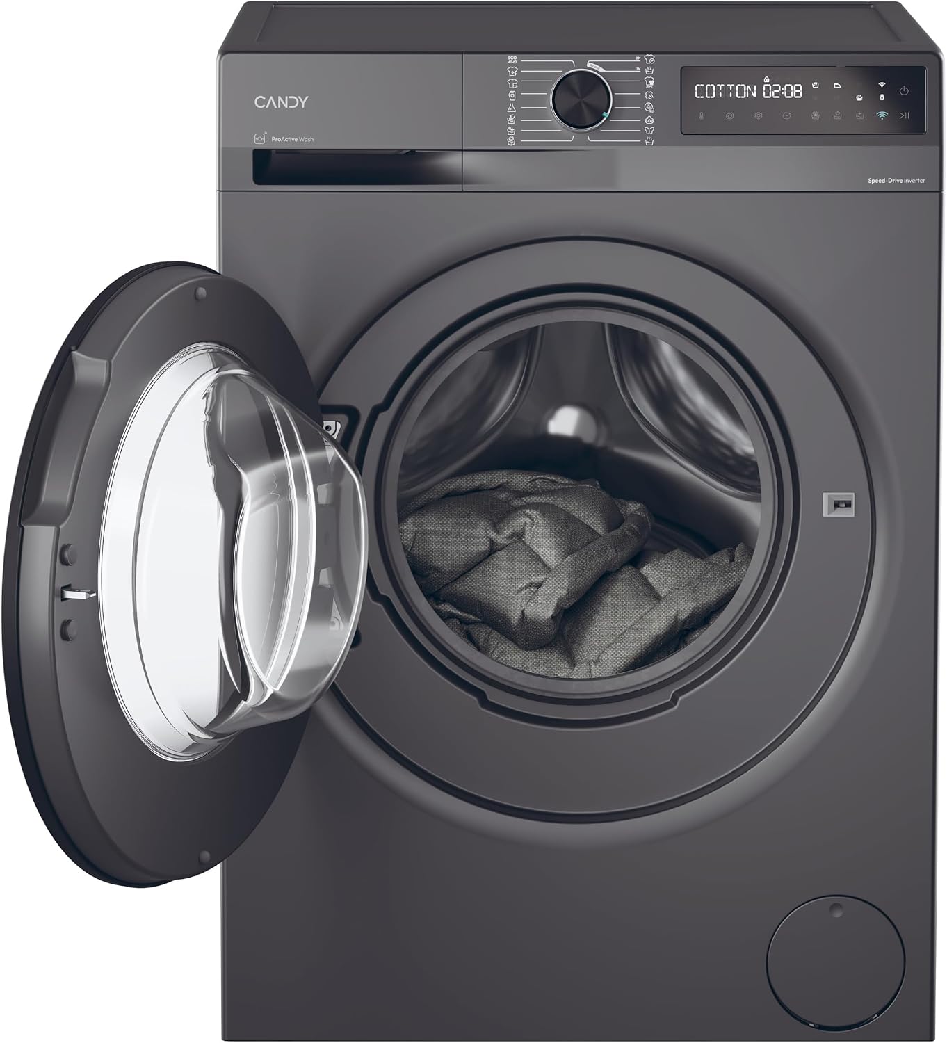 Candy ProWash 500 Lavatrice 10 Kg, 1400 Giri, Classe A-20%, Antracite