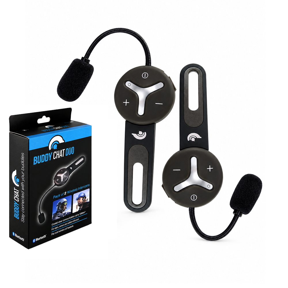Bluetooth-Headset Helm-Intercom 2er Set für Fahrrad, Ski und Arbeit, Freisprechanlage mit DSP-Geräuschunterdrückung und bis zu 1000 m Reichweite