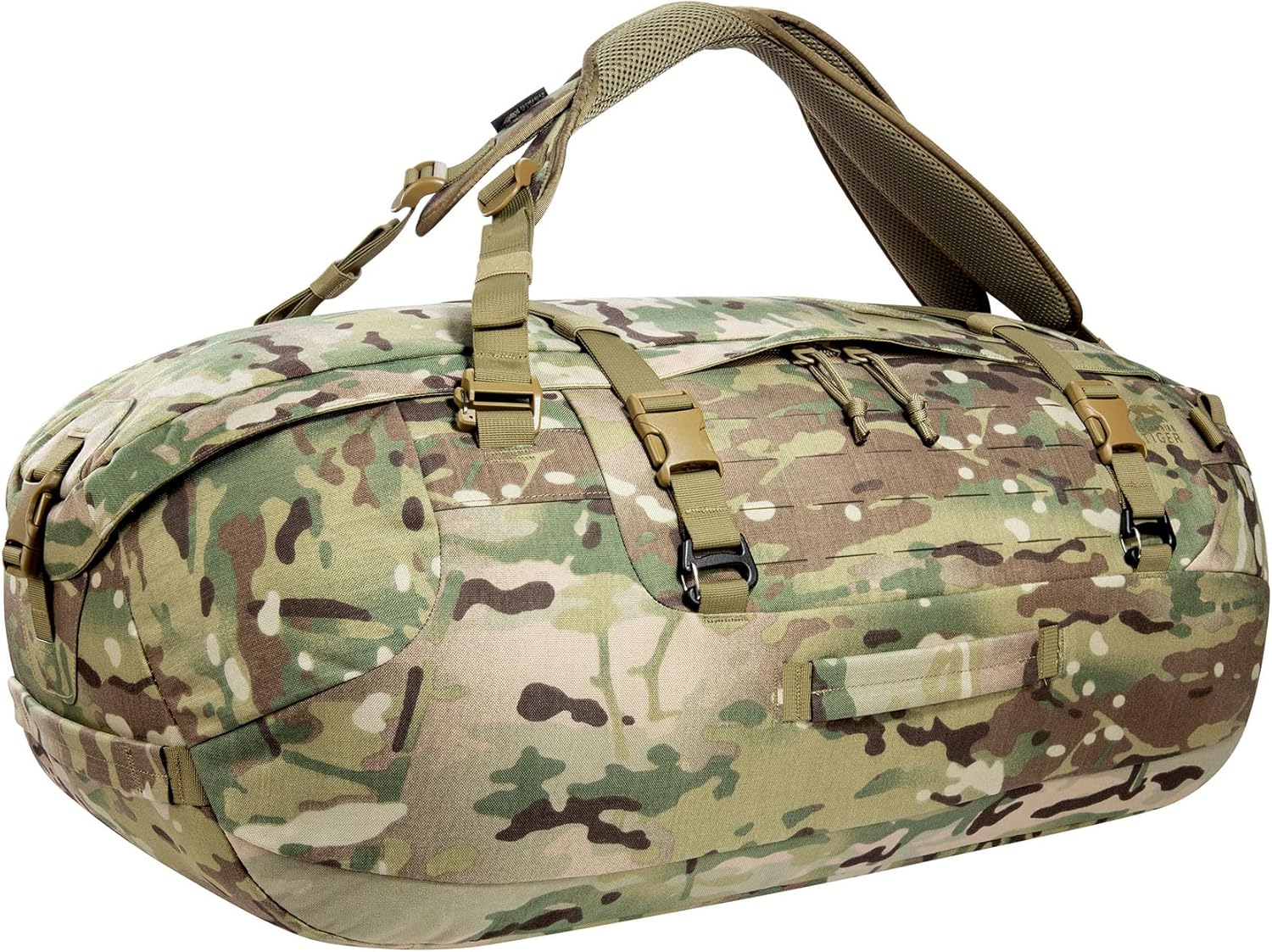 Tasmanian Tiger TT Duffel 65 L Taktische Reise-Tasche Duffel Bag für Herren mit Rucksack-Funktion und Molle-System, abschließbar, 65l Volumen
