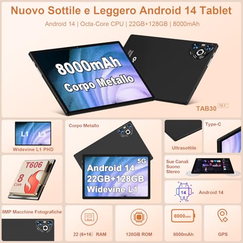 Processore Octa Core Widevine Protezione Tastiera