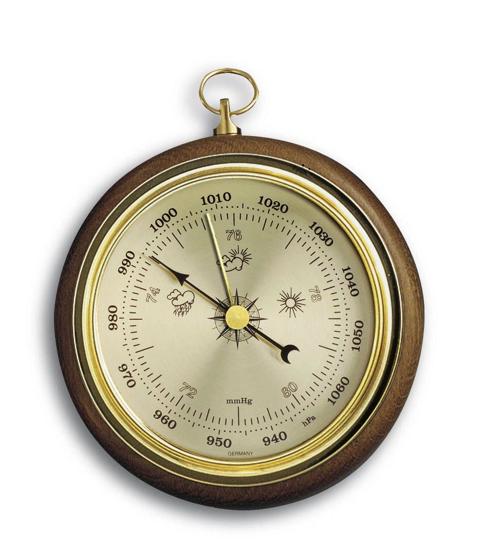 Innenwetterstation TFA 29.4002 analoges Barometer aus massiver Eiche