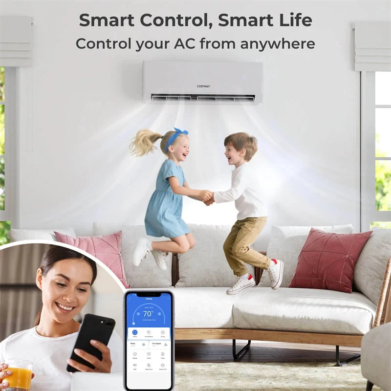 36000 BTU 23 SEER2 Dual Zone Mini Split Air Conditioner & Heater, WiFi Enabled Inverter Ductless System with Heat Pump & Energy Star