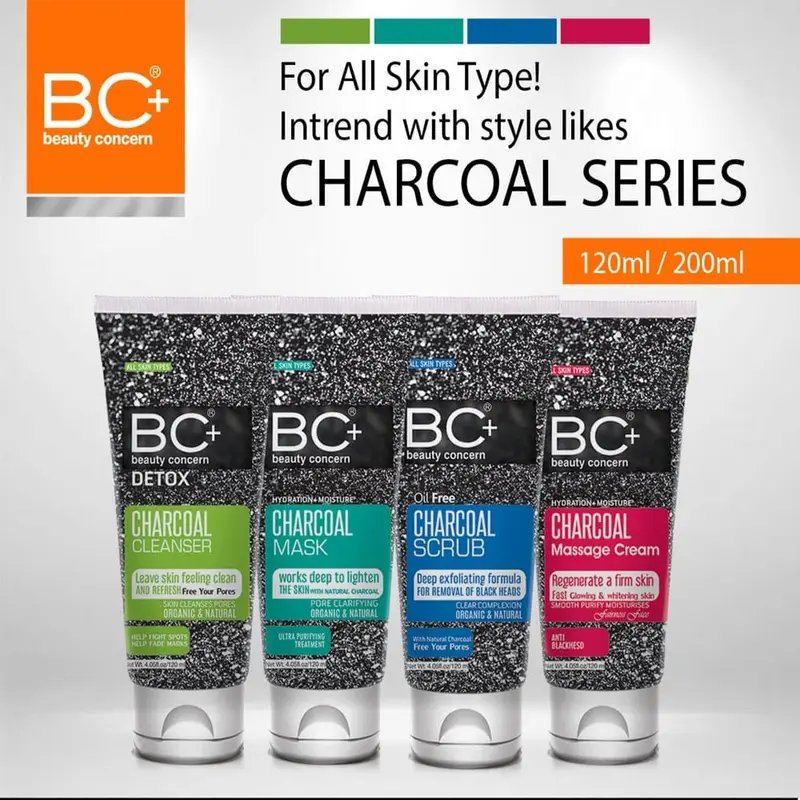 Beauty Concern BC+ Charcoal Facial Series (4 Steps)