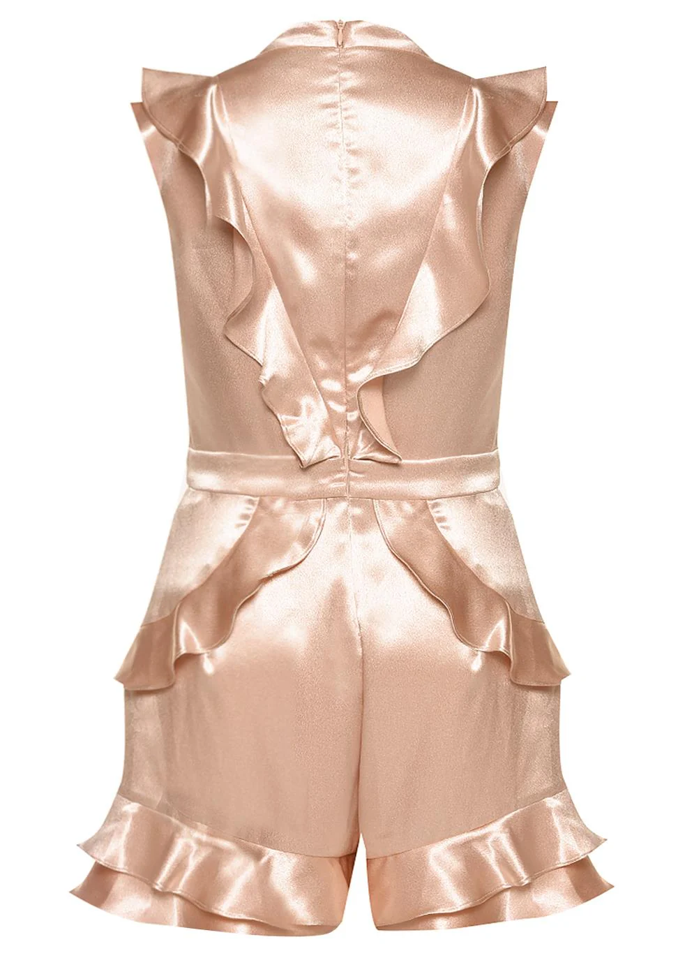 Sara Nude Ruffle Playsuit