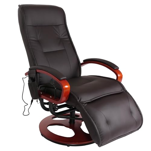 Mendler Poltrona Relax Arles II Massaggio Ecopelle Altezza Regolabile 99 118cm Marrone : Amazon.it: Salute e cura della persona