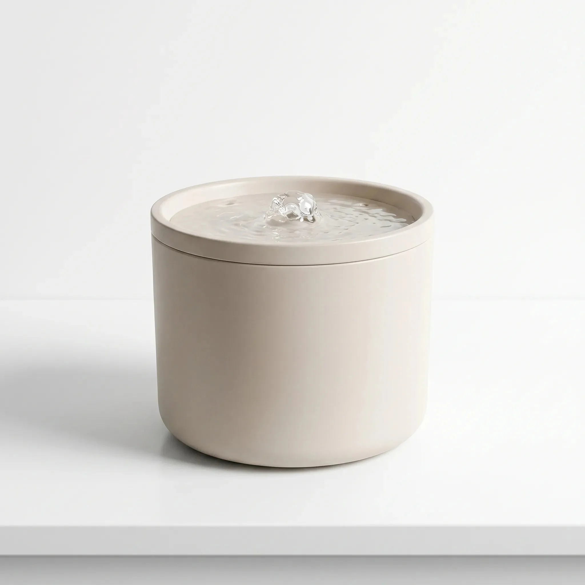 Ceramic Cat Water Fountain �C 4-Layer Filtration, Ultra-Silent 20dB & USB Powered