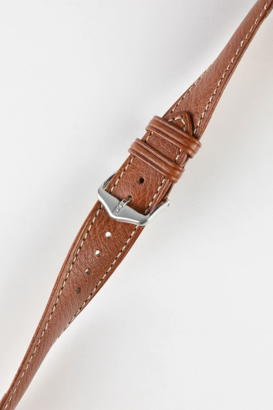 Hirsch BOSTON NQR Gold Brown Buffalo Calfskin Watchstrap