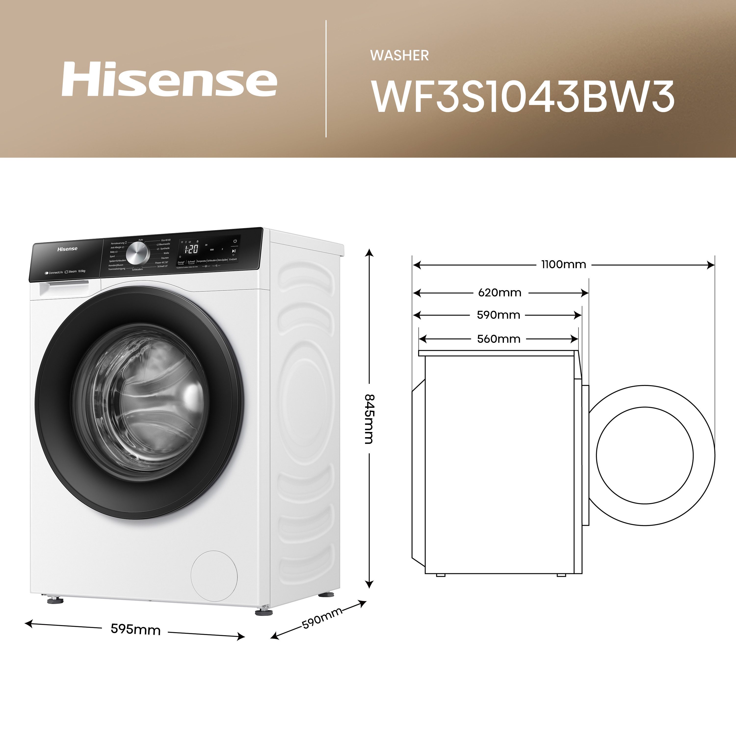Waschmaschine WF3S1043BW3