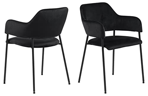 AC Design Furniture Lisette Sedia da Pranzo, Nero, H: 82 x B: 54 x T: 55 cm : Amazon.it: Casa e cucina