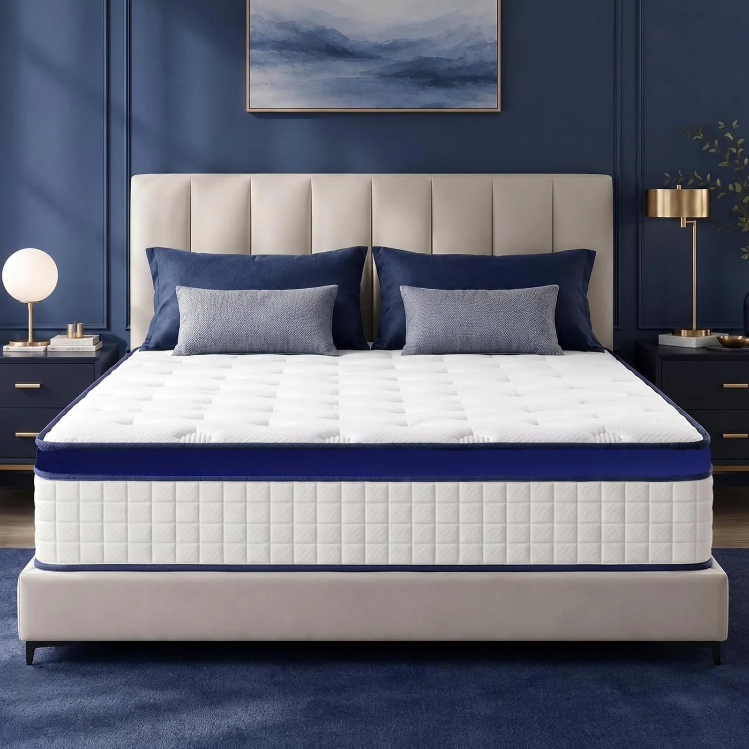 L'AGRATY Matratze 140x200cm Federkernmatratze (25cm Höhe) 7-Zonen Orthopädische Taschenfederkernmatratze mit Comfort Memory-Schaum Schicht