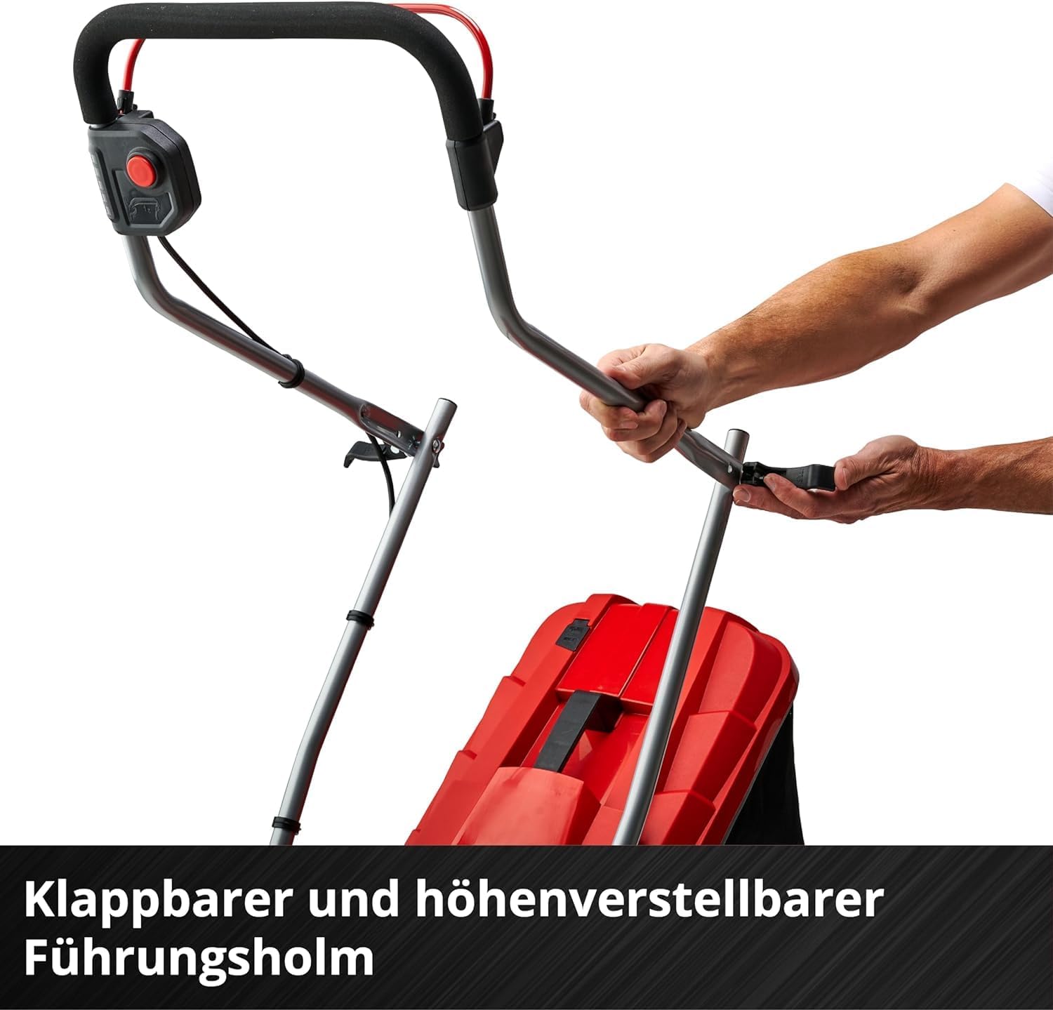 Einhell Akku-Rasenmher GE-CM 18/33 Li-Solo Power X-Change (18 V, 33 cm Schnittbreite, bis 200 m, Brushless, 30L Grasfangkorb, 25-65 mm Schnitthhe, ohne Akku)