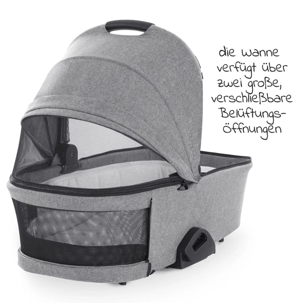 Kombi-Kinderwagen Vision X Duoset Black - Melange Grey