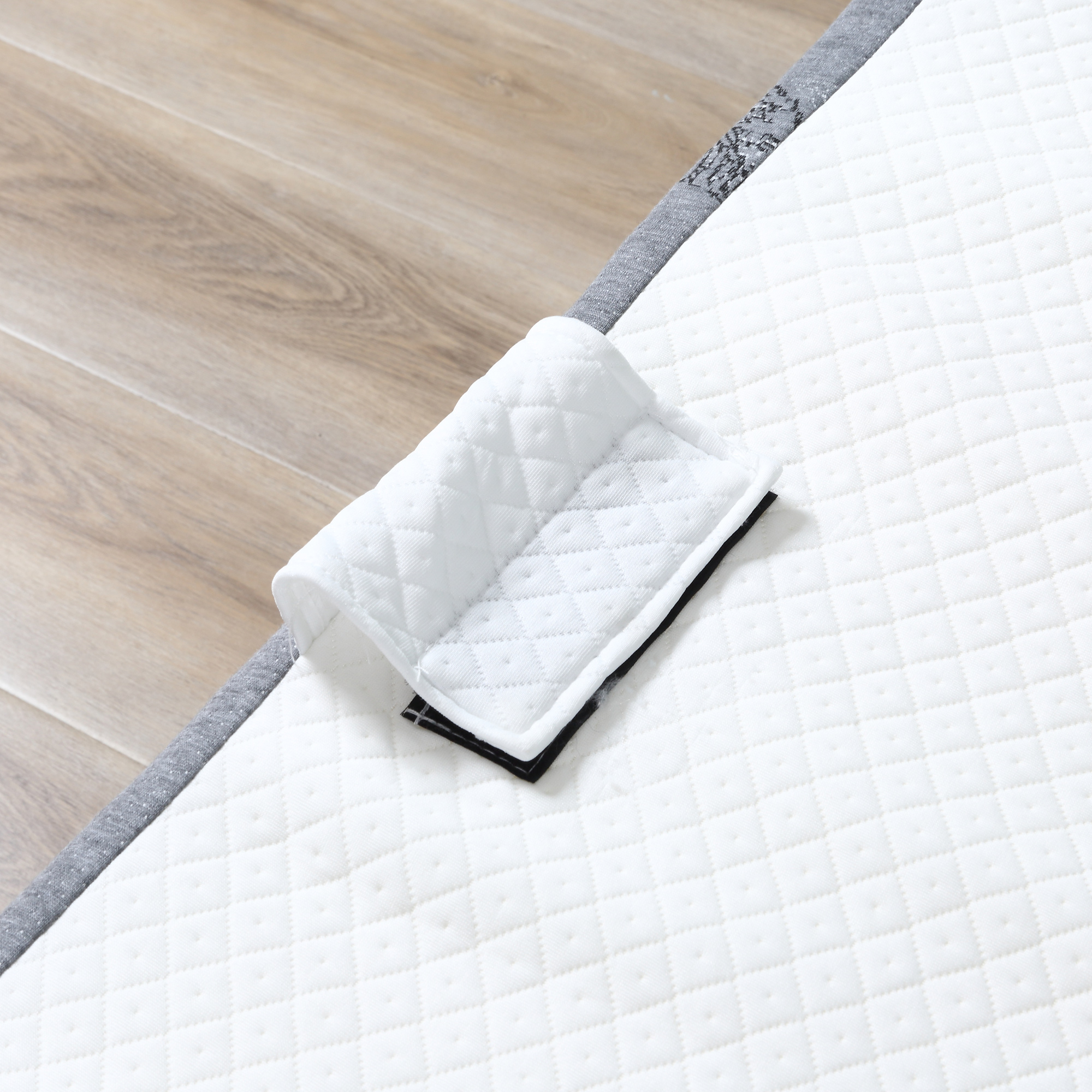 Opklapbaar bed 1 persoons met wielen verstelbaar, tot 150 kg, wit + zwart, 200 x 75 x 42,5 cm | Aosom.nl