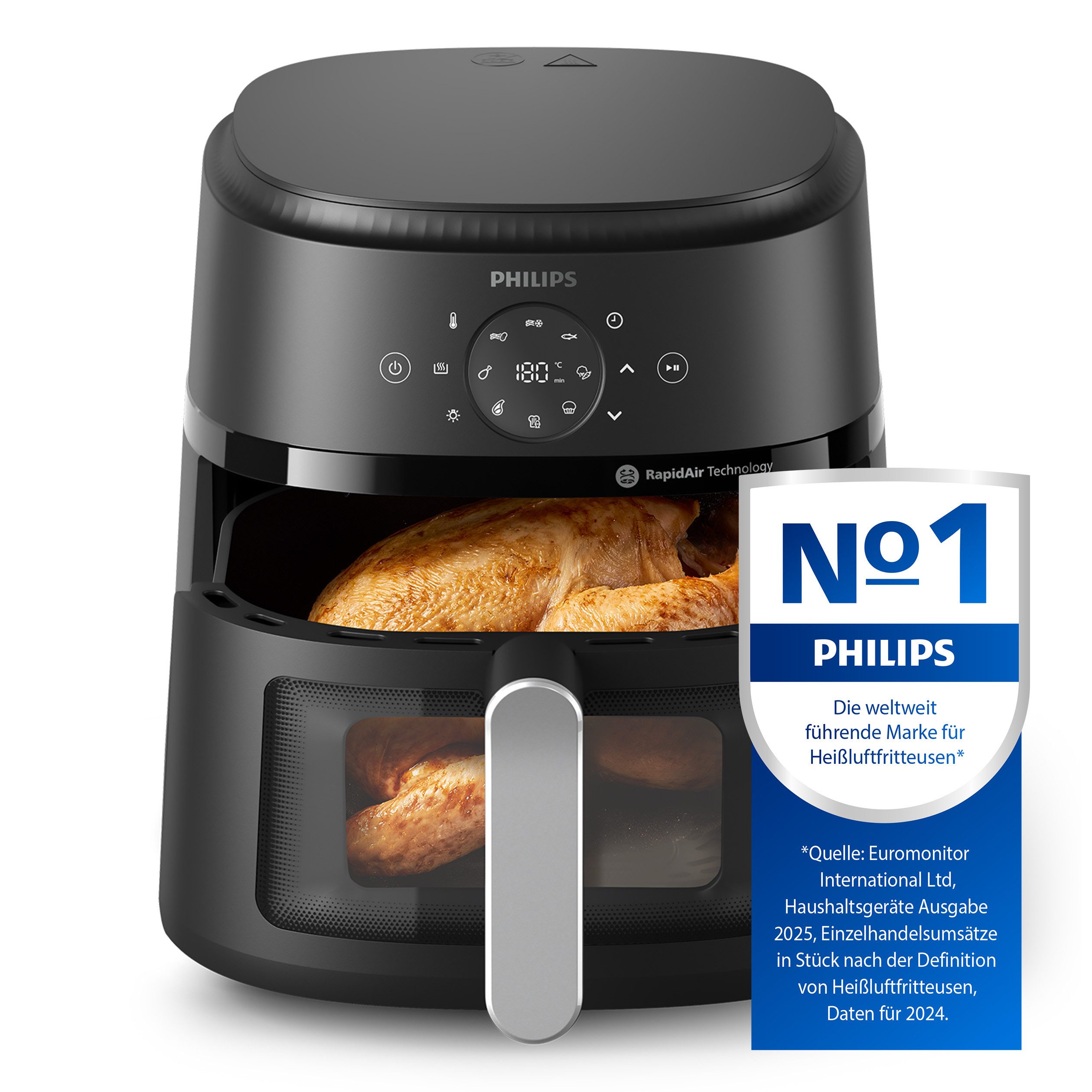 Heißluftfritteuse Airfryer 2000 NA231/00, mit 6.2L, Sichtfenster