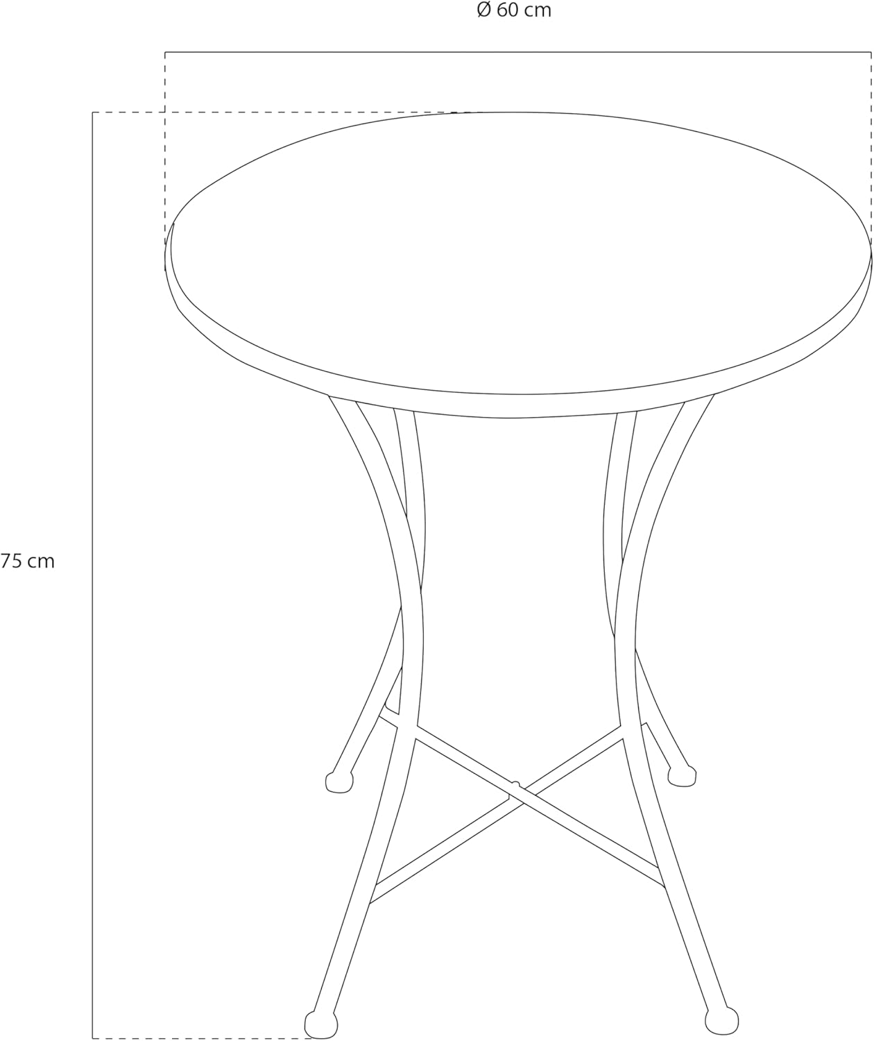 AXI Amélie Bistrot Set, 2 Chairs 1 Table, Balcony Bistro Set, Porch Mosaic Star Grey – Outdoor Bistro Set, Mosaic Bistro Table for Garden/Balcony/Terrace