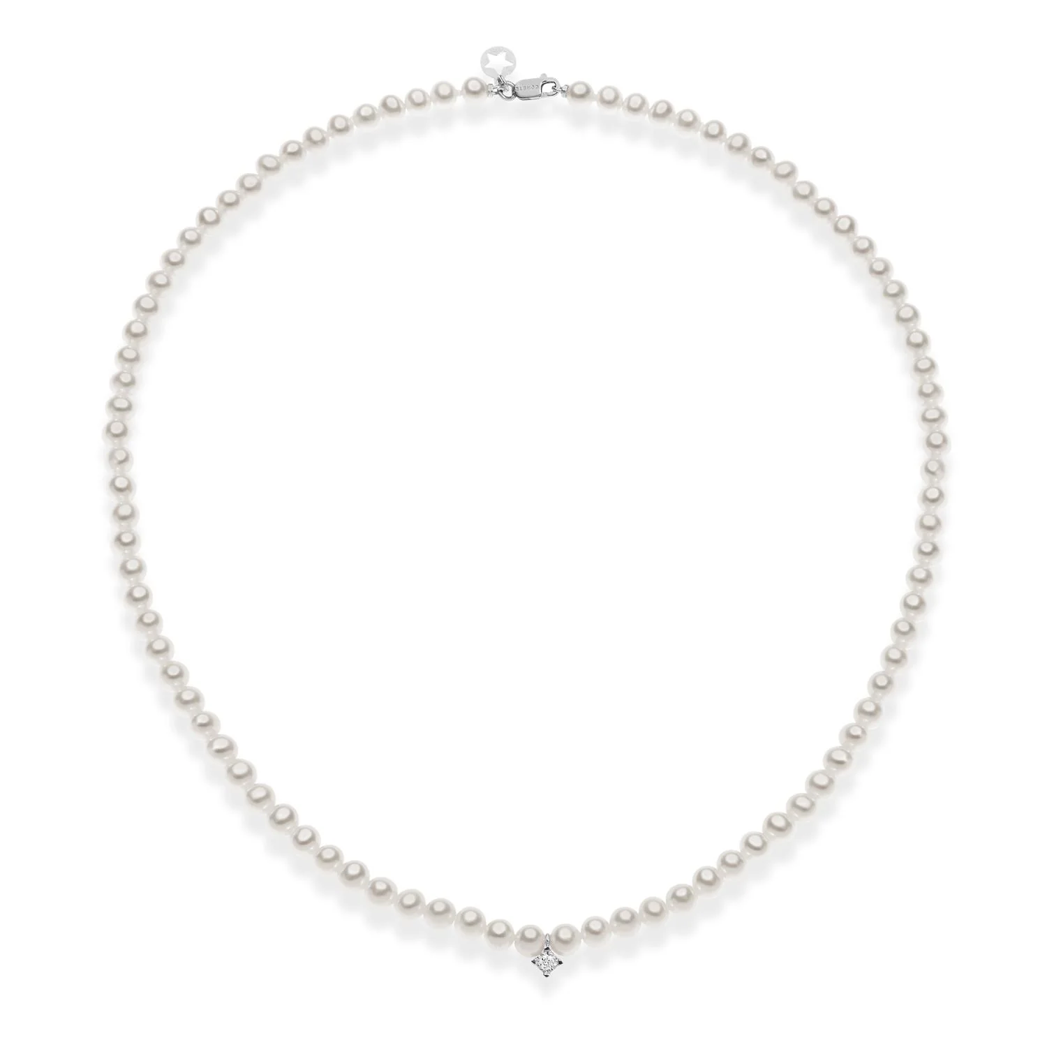 Collana Gioielli Comete filo di perle e brillante - FWQ 320