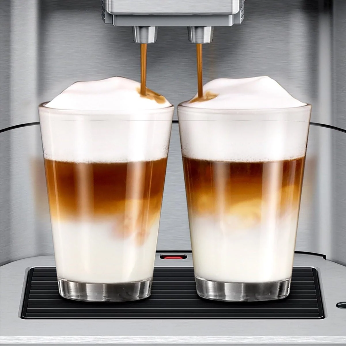 SIEMENS Kaffeevollautomat EQ6 plus s700 TE657503DE, für viele Kaffeespezialitäten, Milch-Aufschäumdüse, Keramikmahlwerk, Doppeltassenfunktion, Antikalk, automatische Dampfreinigung, 1500 W, edelstahl
