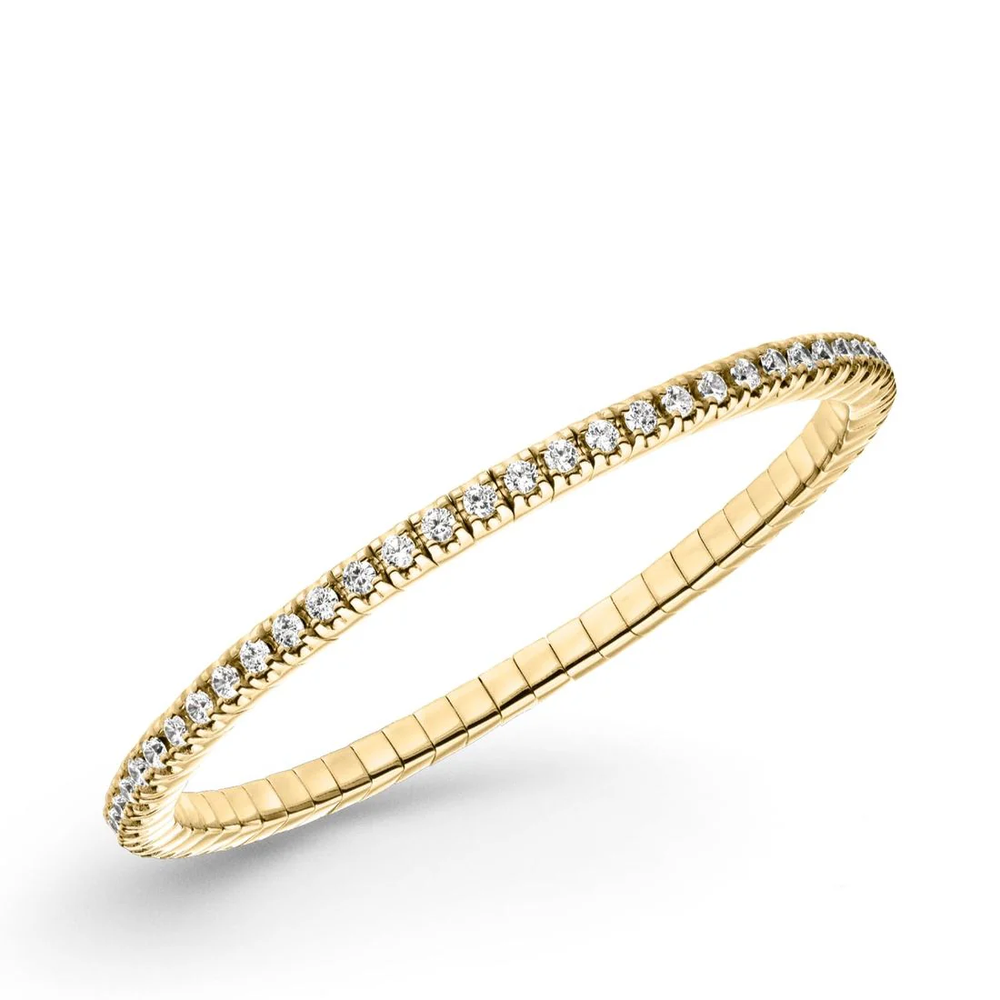 Bracciale tennis elastico Luis&Freya dorato 19,5cm zirconi 2,5mm