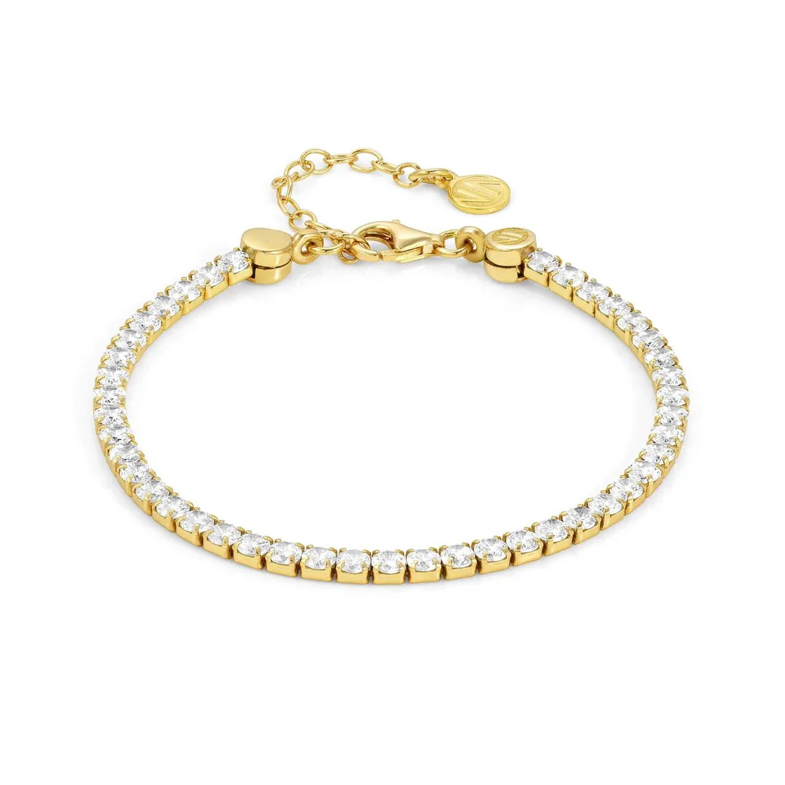 Bracciale tennis Nomination dorato giallo e pietre bianche 148617/012