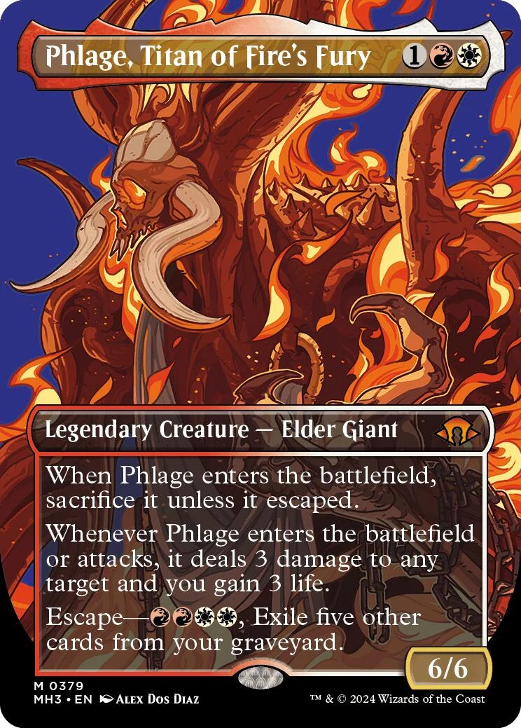 Phlage, Titan of Fire's Fury (Borderless) (379) (Modern Horizons 3)