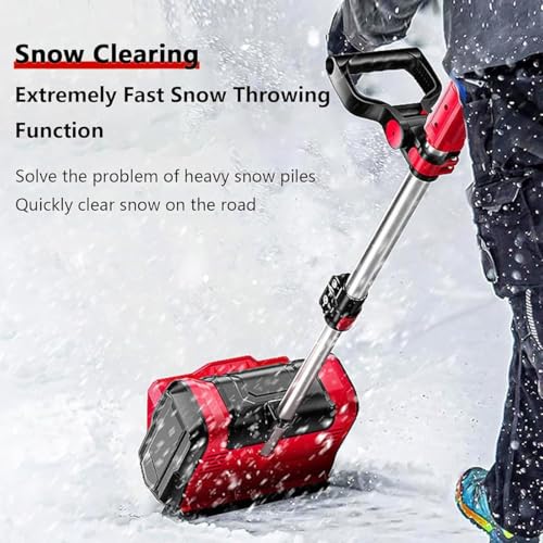 Spazzaneve Elettrico Senza Fili, Pala da Neve Automatica 2200 Giri/min con Asta Telescopica 93 125 cm, Larghezza di Pulizia 30 cm, Spazzaneve a Spinta Manuale da 1200 W per Patio, Vialetto di Ponte : Amazon.it: Giardino e giardinaggio