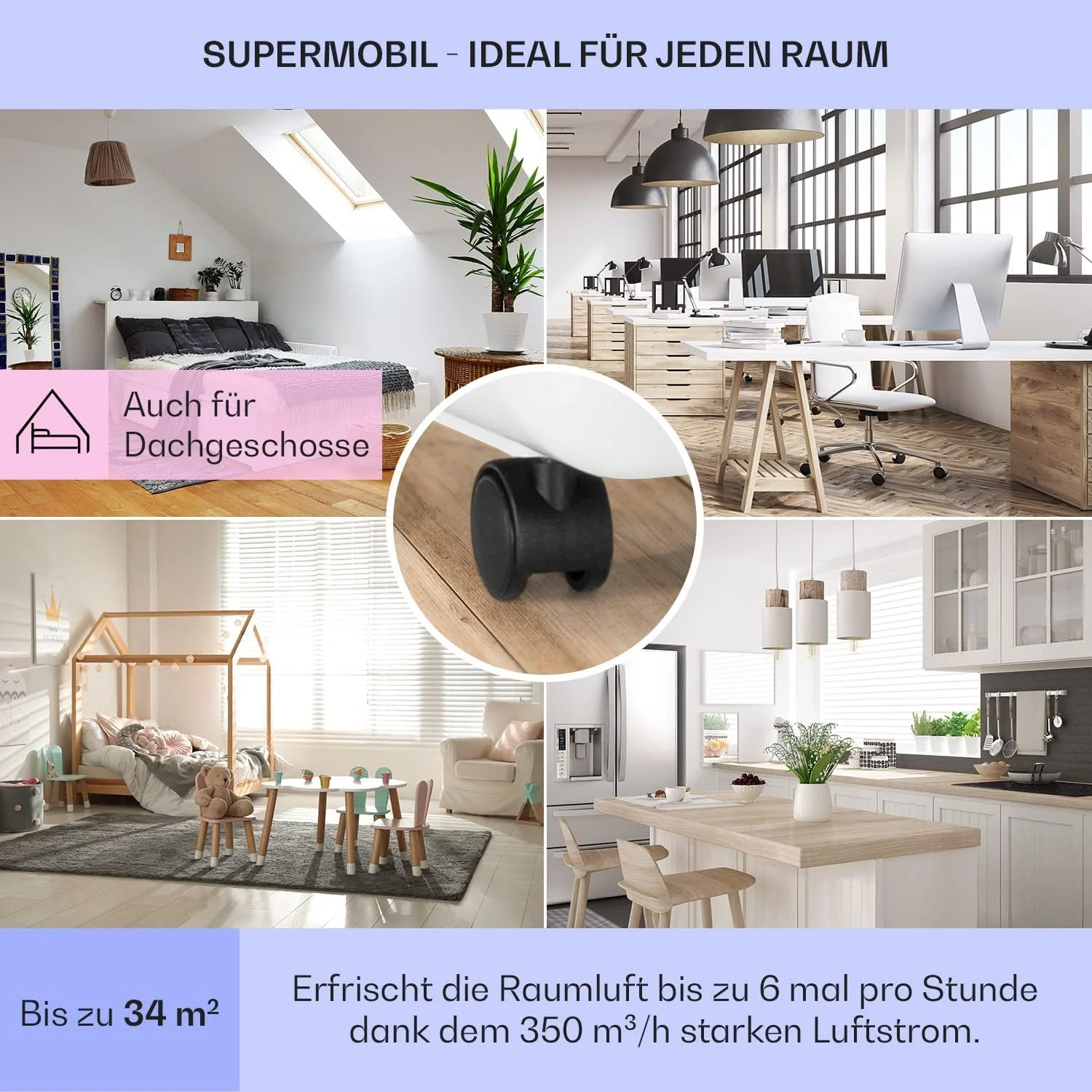 Klarstein Airconditioner, 4-in-1 Airconditioningsysteem, Luchtontvochtiger, Ventilator & Nachtmodus, Mobiele airconditioner met afvoerslang, App-bediening, Airconditioner voor ruimtes tot 44 m2, 9000 BTU, Wit