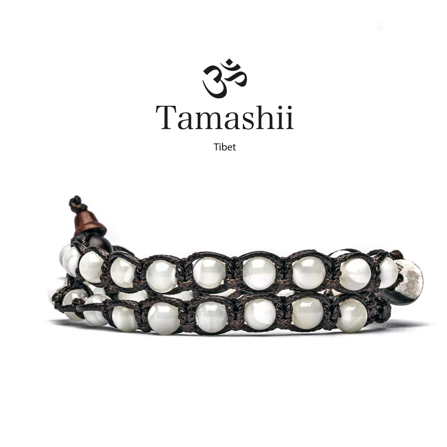 Bracciale Tamashii BHS600-39 a due giri in madreperla