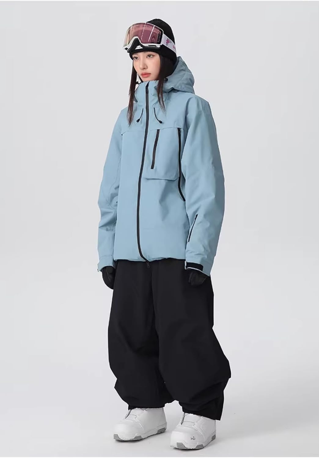 HOUZONIY Skianzug Damen 2 Teilig, Skijacke und Skihose Set für Frauen zum Skifahren Snowboarden Schneejacke Schneehose