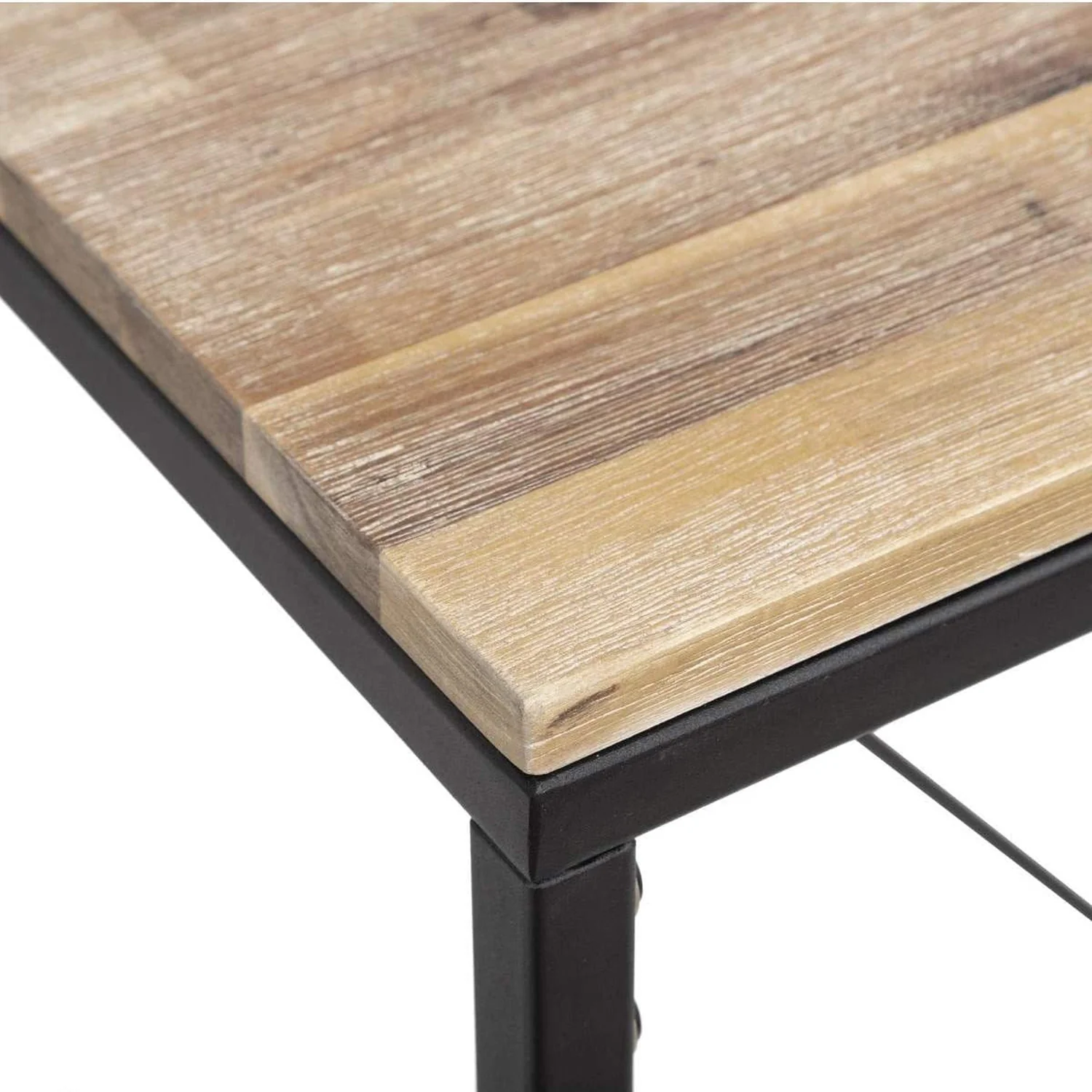 Tavolo In Legno Di Acacia E Metallo 115x70x98cm