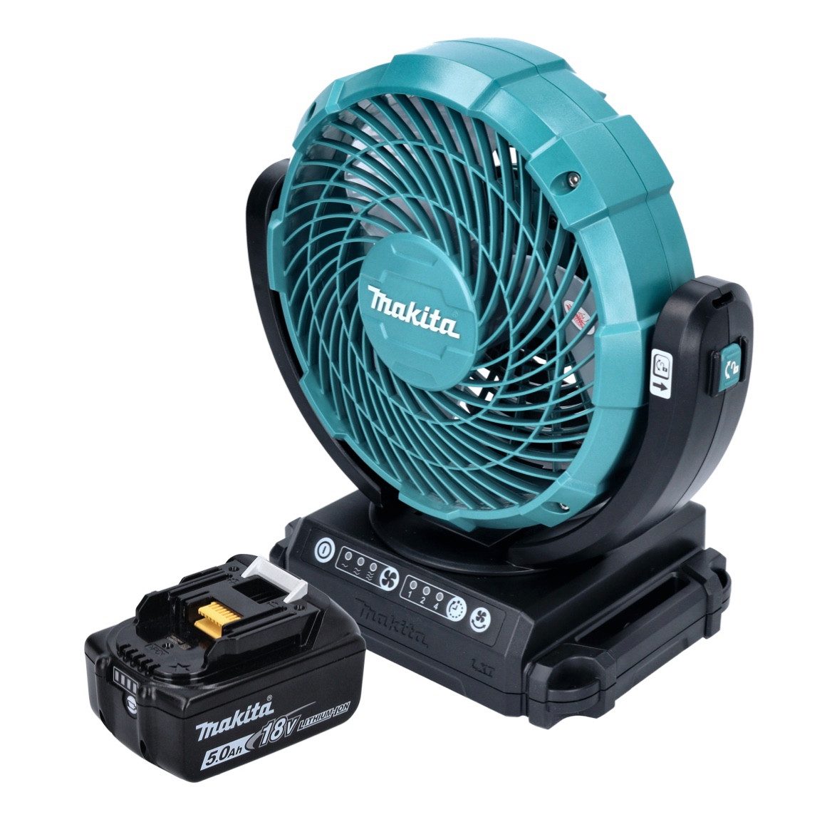 Akku-Standventilator DCF 102 T1 Akku Ventilator Lüfter 18 V 18 cm + 1x Akku 5,0 Ah - ohne