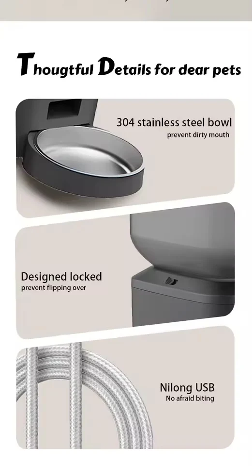 Smart Automatic Pet Feeder with Camera & Two-Way Audio | 8L | 6 Meals | Stainless Steel Bowl