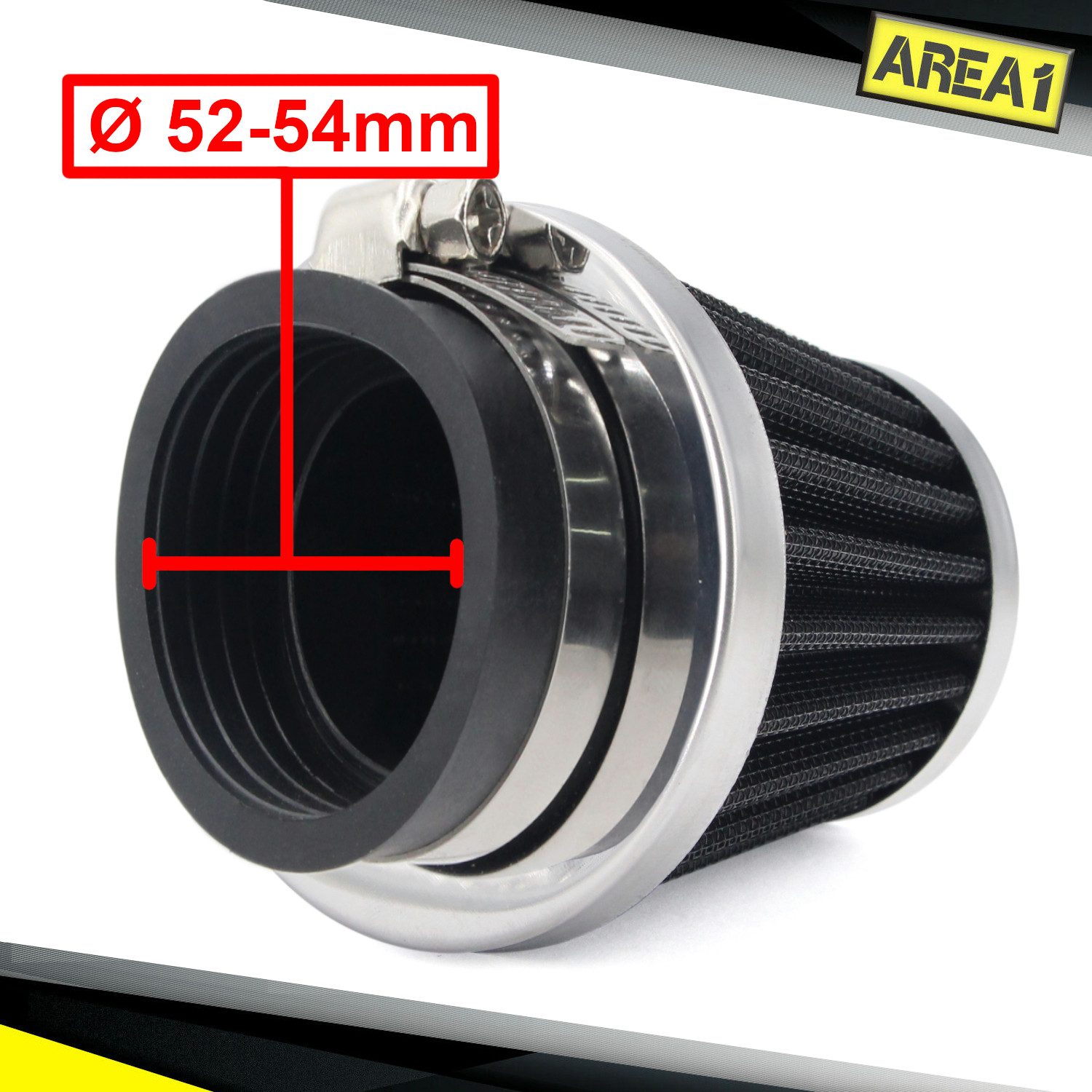 Luftfilter Universal Tuning Sport Luftfilter Filter, Anschluss 51 52 53 54 mm