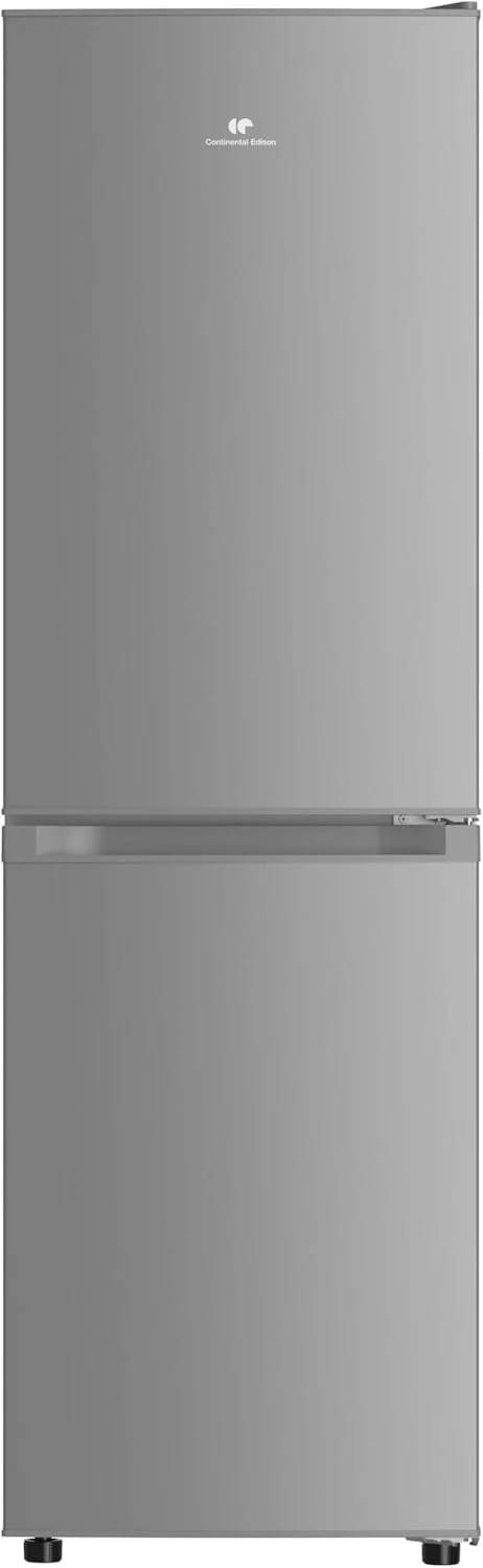 Continental Gefrierschrank, 154 cm, 193 l, Silber, Edison Kühlschrank mit unten CEFC193NFS3, Klasse E, L 48 x T 57