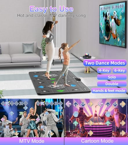 FWFX Tappetino da ballo per bambini e adulti, per esercizi e fitness, gioco per TV, tappetino da ballo wireless per doppio utente, tappetino da ballo musicale elettronico con fotocamera HD, per : Amazon.it: Giochi e giocattoli
