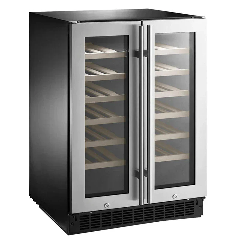 42-Bottle or 128-Can Dual Zone Wine and Beverage Cooler with Glass Do