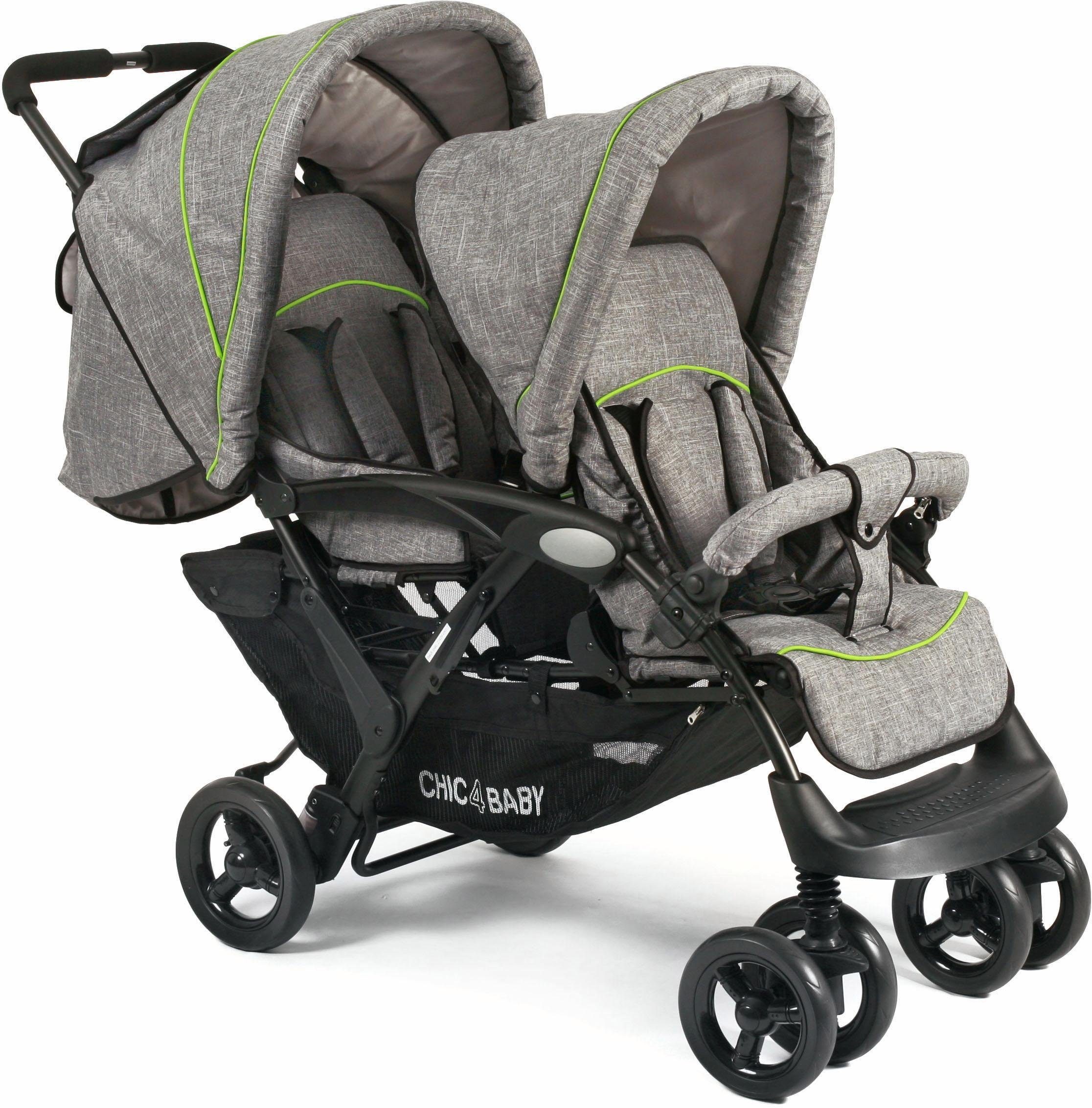 Geschwisterwagen Duo, jeans grey