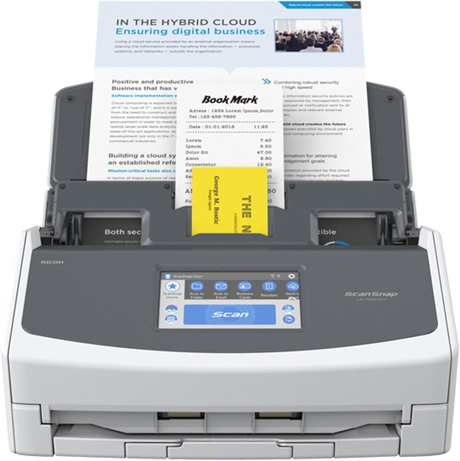 iX1600 ScanSnap Scanner weiß A4 A5 A6 B5 B6 Visitenkarte Postkarte Letter Legal Duplex WLAN USB3.2 ADF 40 ppm